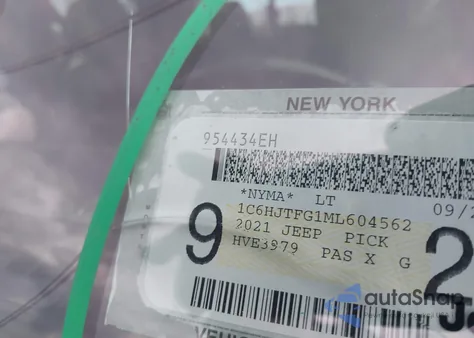 2021 Jeep Gladiator Overland 4X4 z USA, uszkodzony, nr VIN 1C6HJTFG1ML604562